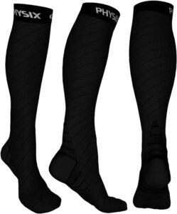 Physix Gear Compression Socks 20-30 mmHg - Men & Women - Running, Nurses, Shin Splints, Flight, Travel